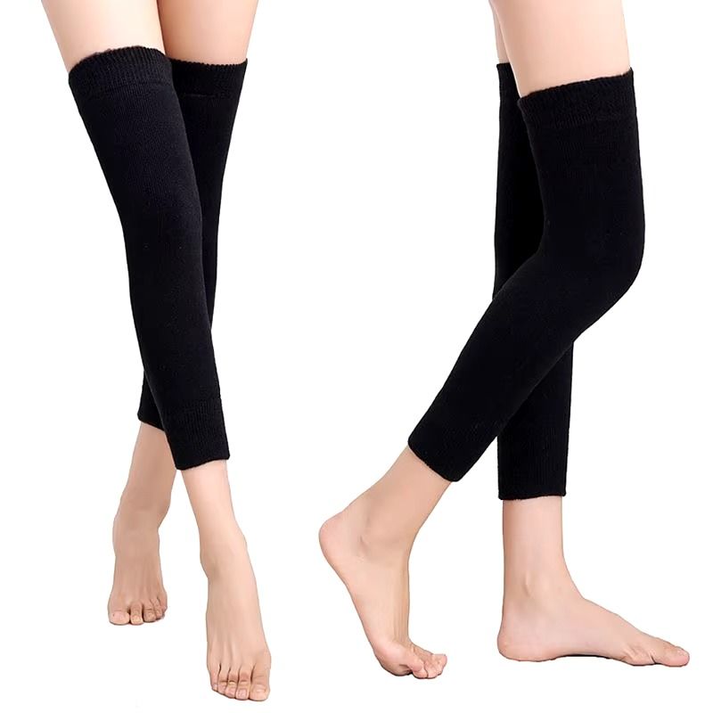 ( pair ) New Women Men Warm Cashmere Wool Knee Warmers Leg Thigh High View Gallery - Pakistan