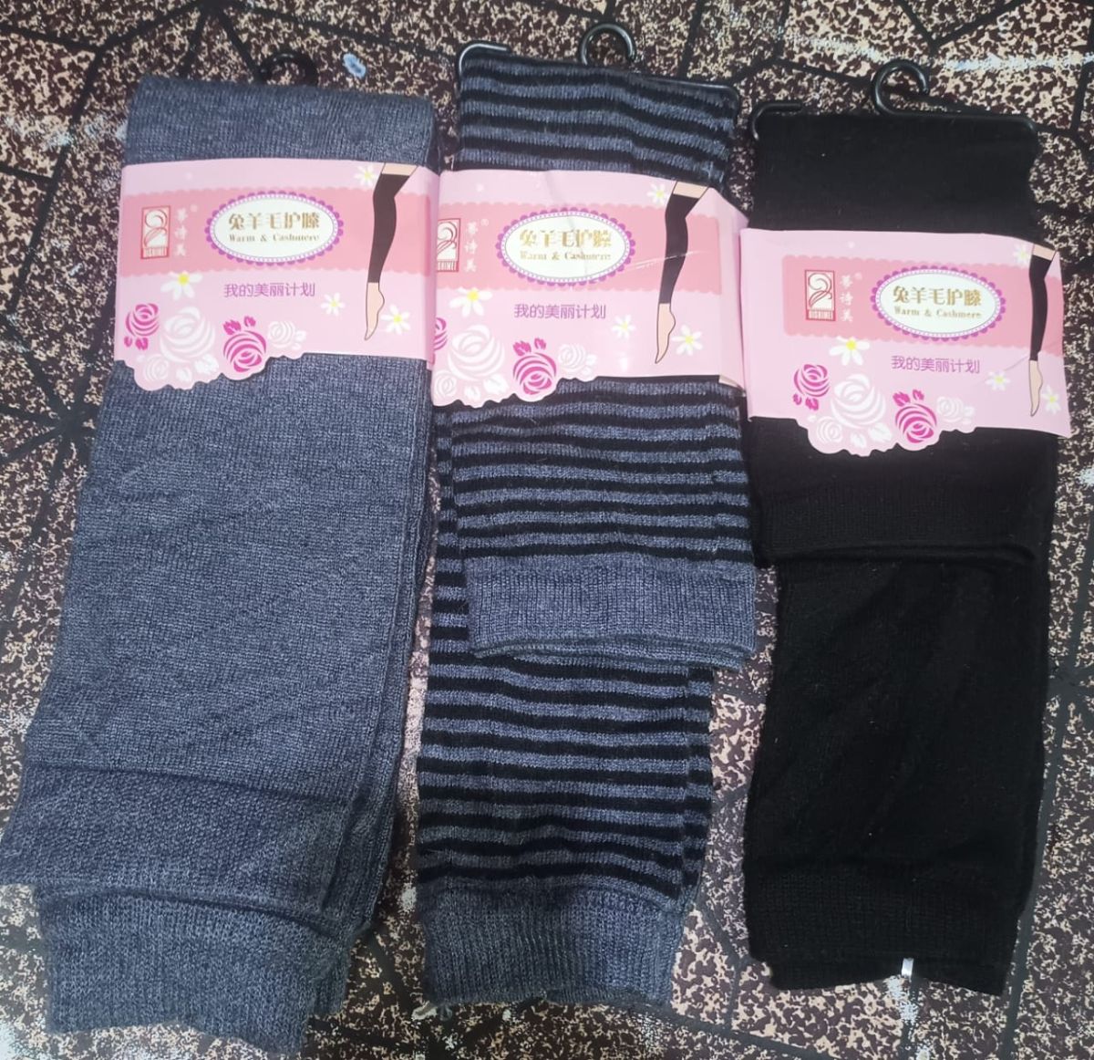 ( pair ) New Women Men Warm Cashmere Wool Knee Warmers Leg Thigh High View Gallery - Pakistan