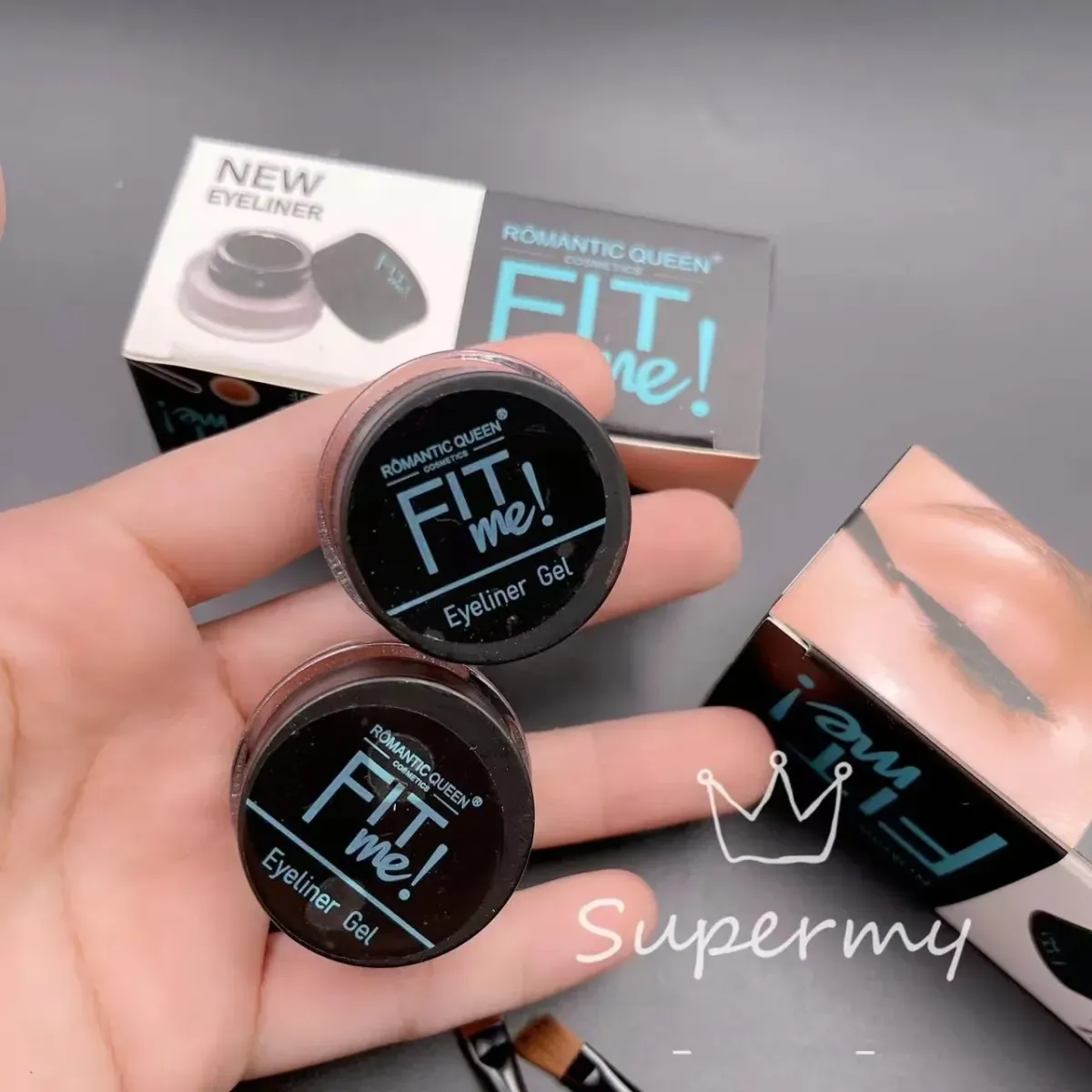 New Fit me 2color Waterproof Eyebrow Gel Eyeliner gel with 2pcs Brush set View Gallery - Pakistan