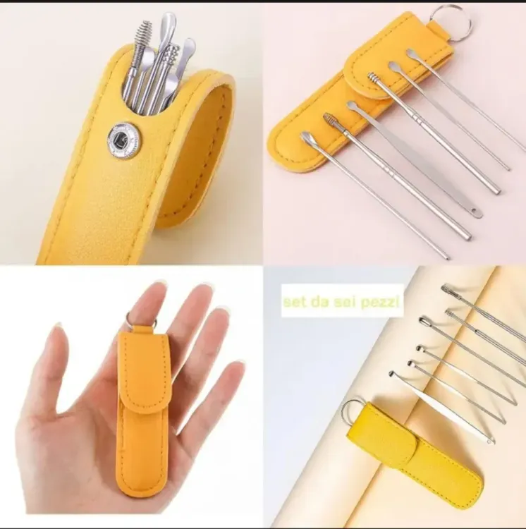 Ear Wax Cleaning Kit, 6 Pcs Ear Pick Tools, Wax Removal Kit, Ear Cleaning Tool Set, Spring Earwax Cleaner Tool Ear Wax Remover(random color) View Gallery - Pakistan