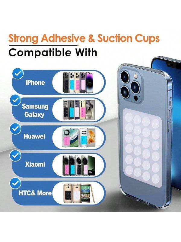 Square Double Side Suction Cups Cell Phone Holder Universal Bubble Gripper Silicone Pad (random Colour) View Gallery - Pakistan