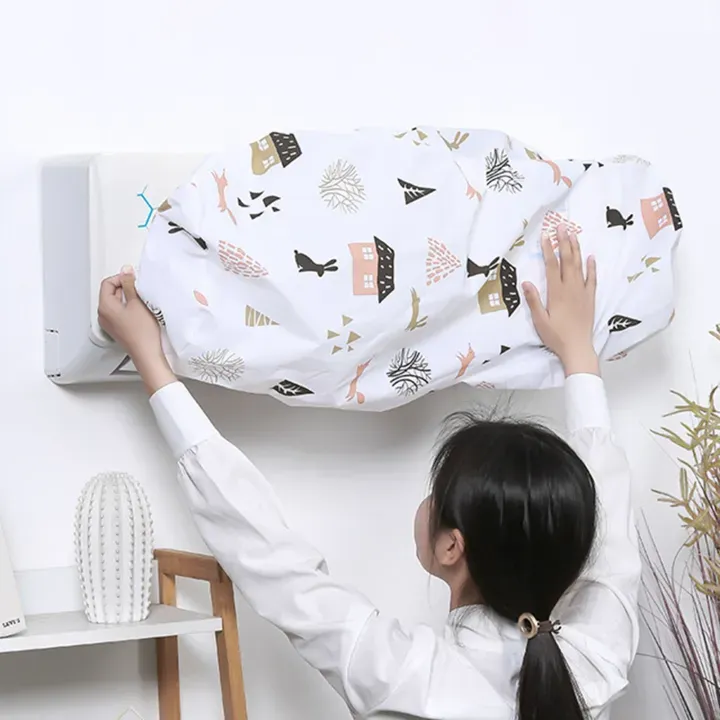 Ac Protective Dust Cover  Cute Cartoon Printing Dust Cover for air condition (Random design &amp; Color)1 ton View Gallery - Pakistan