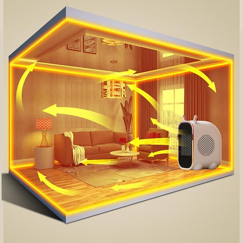 Zodiac Dragon Mini Portable Electric Desk Air Heater for Room, Small Tabletop Fan - 800W (Random color) View Gallery - Pakistan