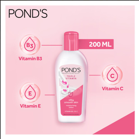 Ponds Triple Vitamin Moisturising Lotion Silky Smooth Skin 200ml View Gallery - Pakistan