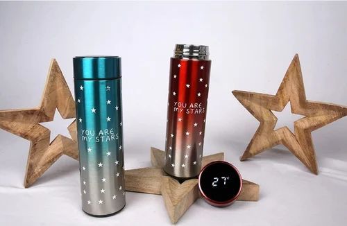 Stars Colorful smart LED Temperature Bottle (500ml) - Random Color View Gallery - Pakistan