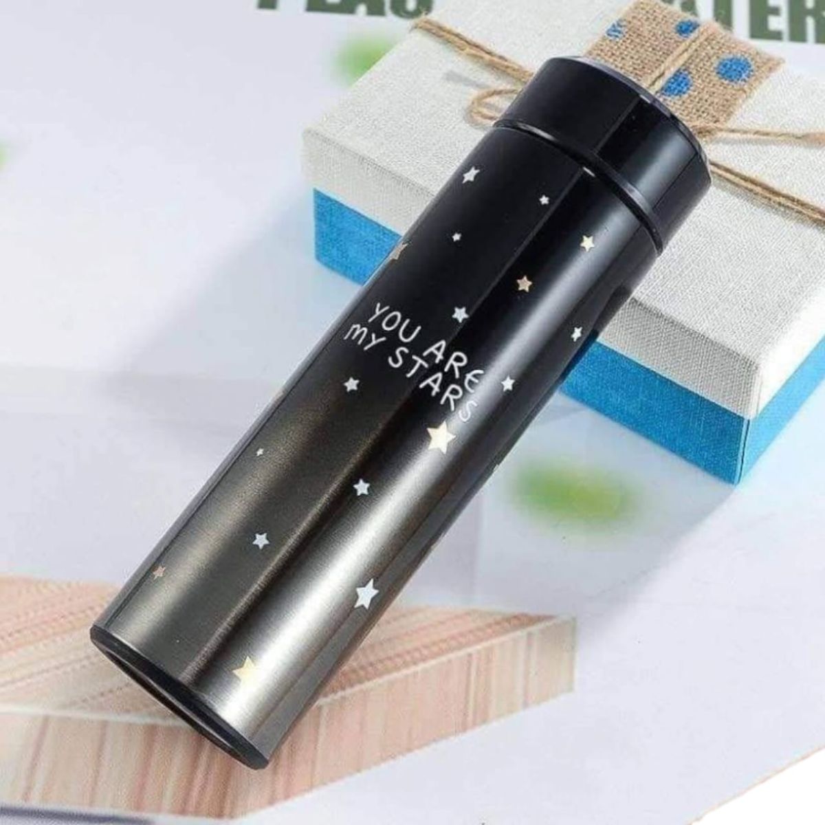Stars Colorful smart LED Temperature Bottle (500ml) - Random Color View Gallery - Pakistan