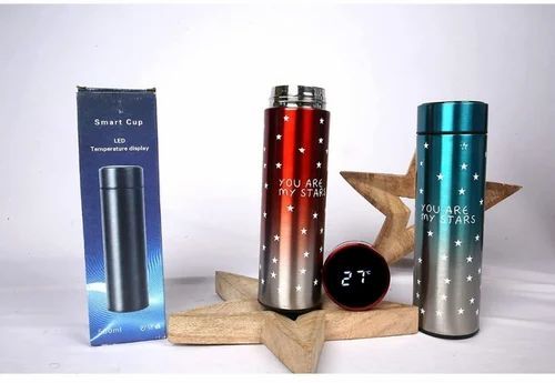 Stars Colorful smart LED Temperature Bottle (500ml) - Random Color View Gallery - Pakistan