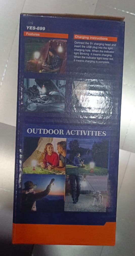 Led Rechargeable Lamp | Lanterns Bulb light with Hanging hook (Random color) View Gallery - Pakistan