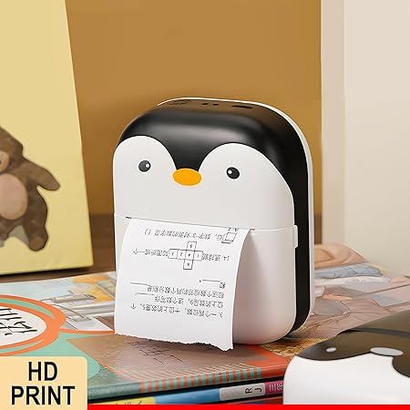 The Adorable Penguin Design Rechargeable Portable Mini Printer (random color) View Gallery - Pakistan