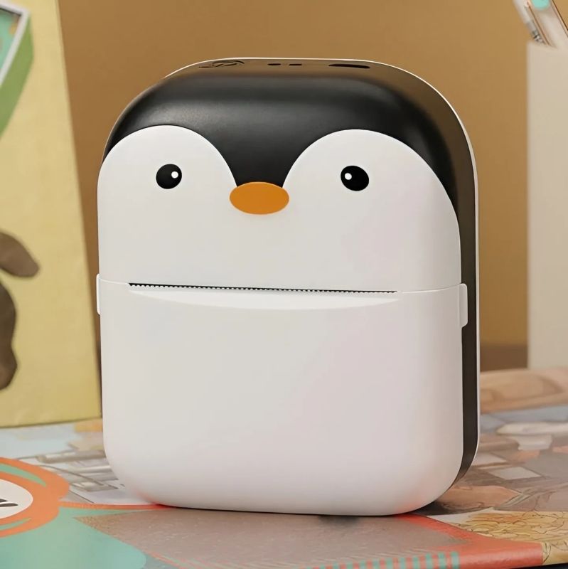 The Adorable Penguin Design Rechargeable Portable Mini Printer (random color) View Gallery - Pakistan