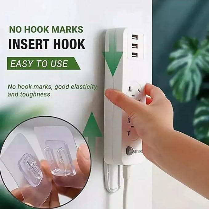(pack of 10 ) Double Sided Self Adhesive Wall Hooks View Gallery - Pakistan