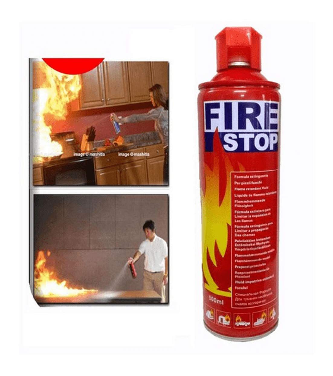 Foam Stop Fire 500ml – Fire Stop – Fire Extinguisher – Portable Spray Safety View Gallery - Pakistan