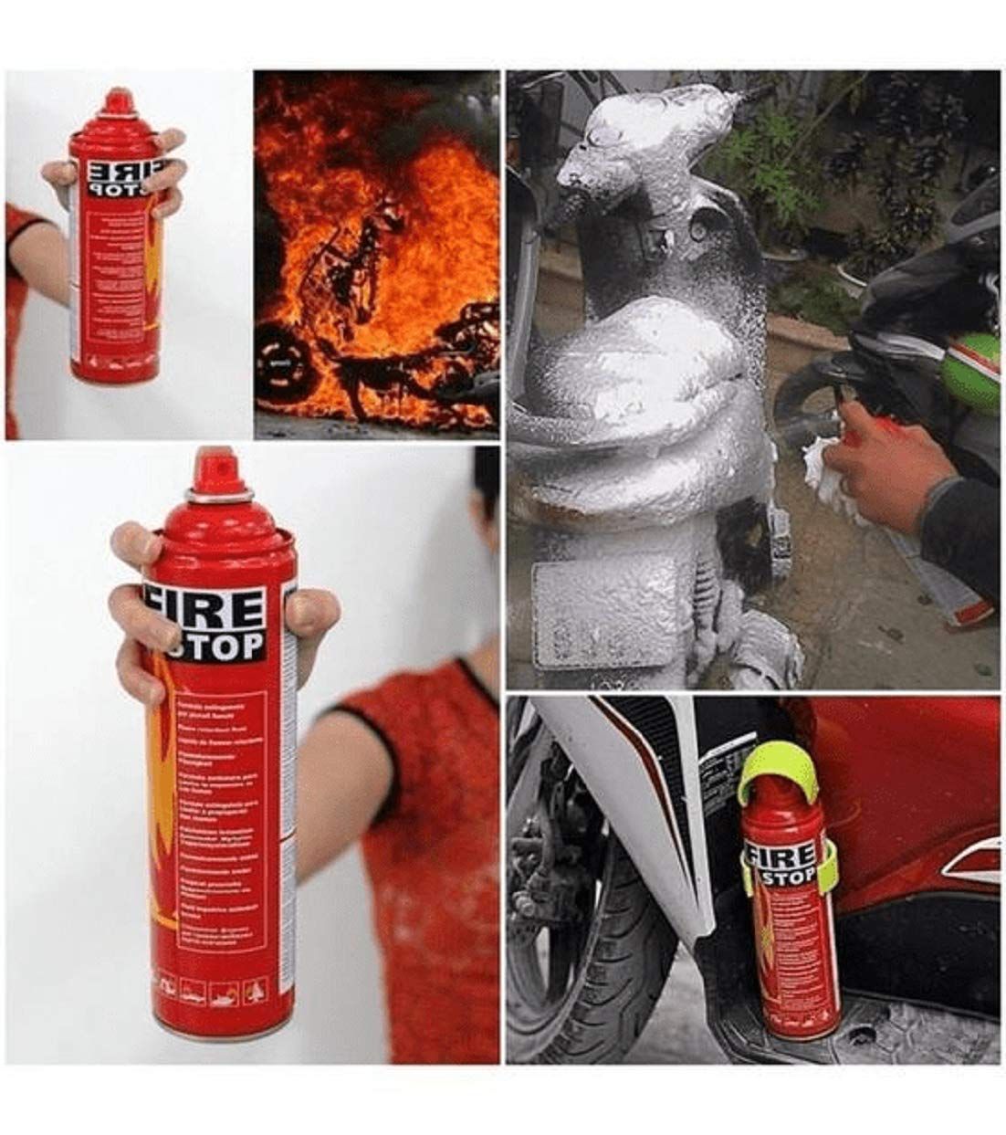 Foam Stop Fire 500ml – Fire Stop – Fire Extinguisher – Portable Spray Safety View Gallery - Pakistan
