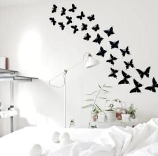 Buy one get one free 3d wall clock with light and pack of 30 butterfly View Gallery - Pakistan