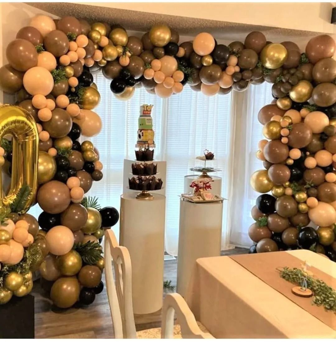 Balloon Garland Kit Coffee Brown for Garland Theme Party Birthday Baby Shower Wedding Decorations (155 pcs of different balloons in 1 packet) View Gallery - Pakistan