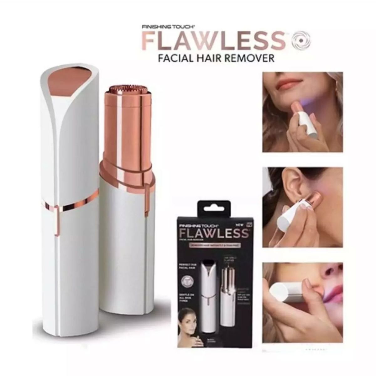 Flawless Facial Hair Remover | Hair Trimmer for Eye chin cheeks upper lip for girls &amp;amp; women