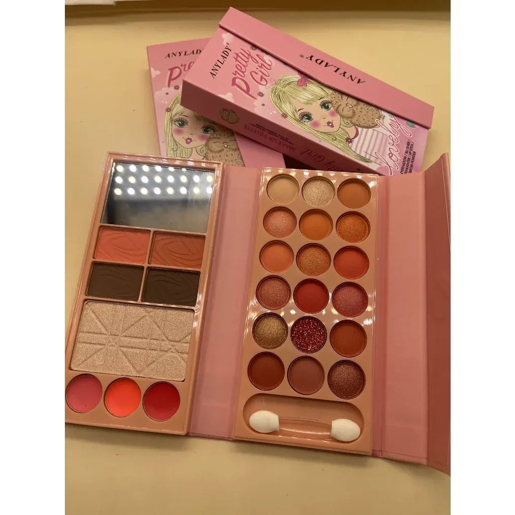 Any Lady Pretty Girl Lovely Eyeshadow Blusher Highlighter Palette View Gallery - Pakistan