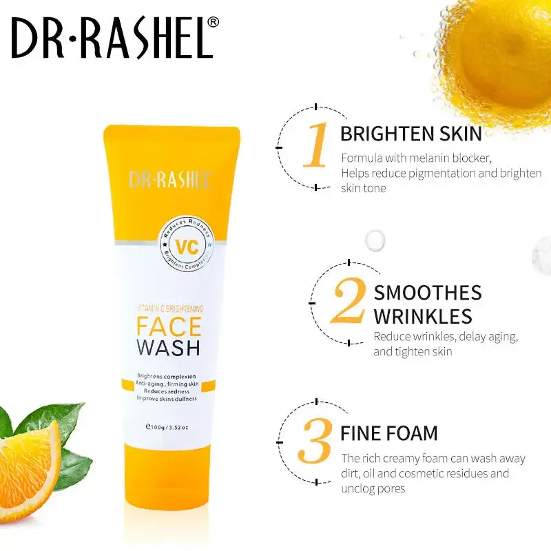 DR RASHEL Vitamin C Brightening Face Wash | Brightening Lightening Facial Clean - 100g View Gallery - Pakistan
