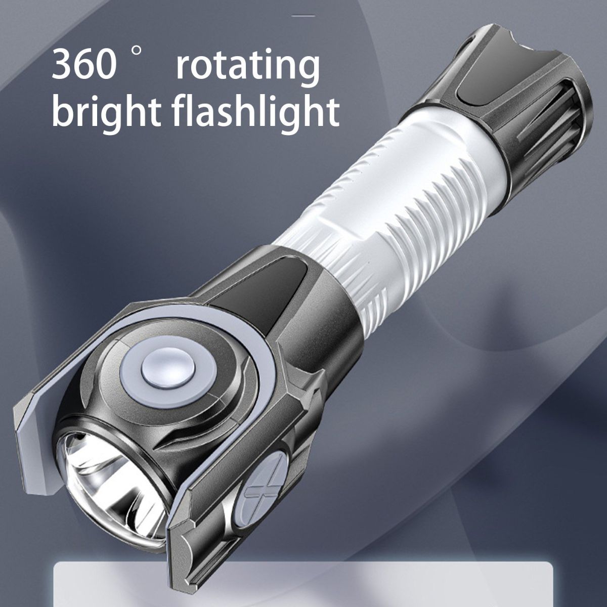 360 Degree Rotating Flashlight Outdoor Led Flashlight Rechargeable Torch for Camping Outdoor Emergency Use View Gallery - Pakistan