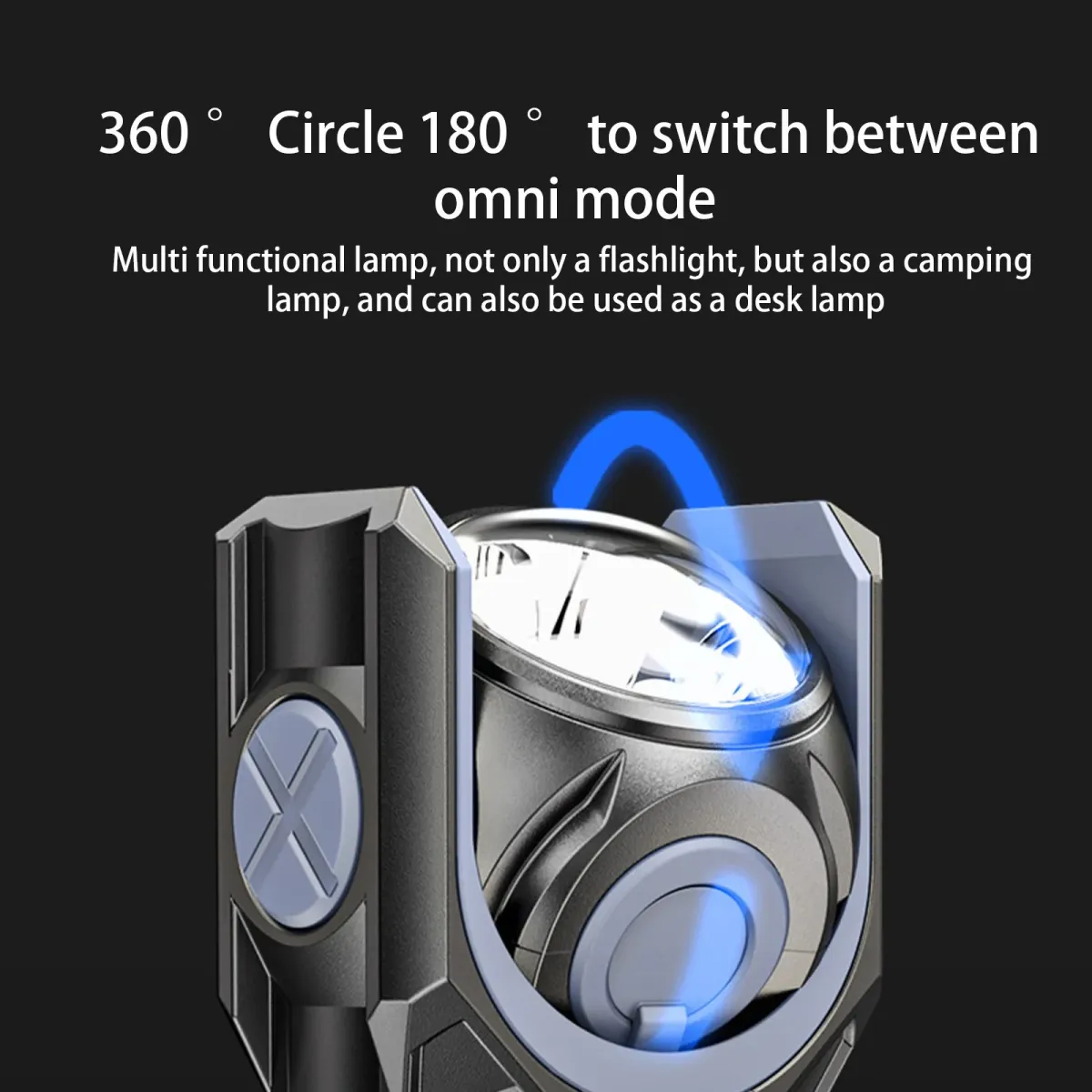360 Degree Rotating Flashlight Outdoor Led Flashlight Rechargeable Torch for Camping Outdoor Emergency Use View Gallery - Pakistan