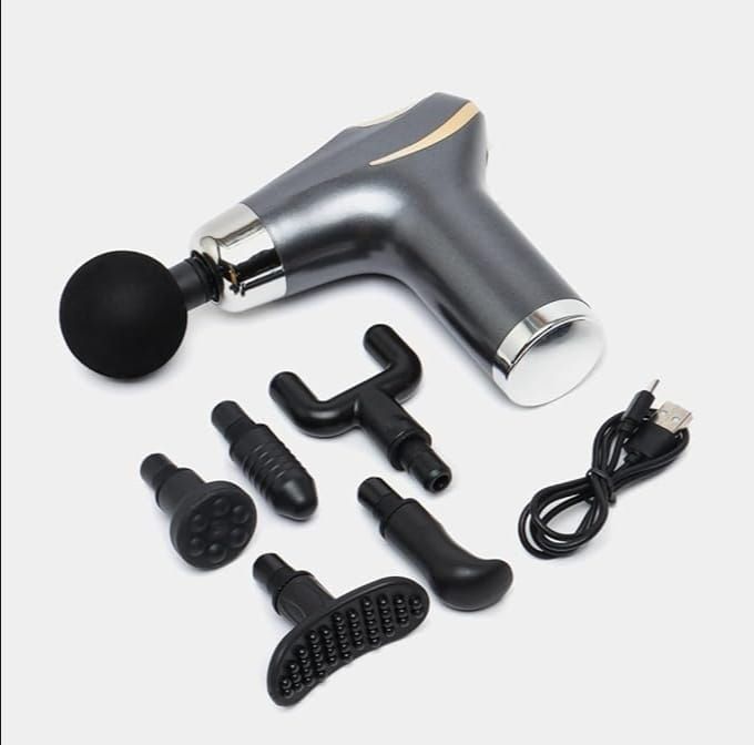 Compact Power Massager Gun with 6 Interchangable heads CY-002 View Gallery - Pakistan