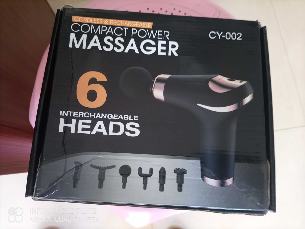 Compact Power Massager Gun with 6 Interchangable heads CY-002 View Gallery - Pakistan