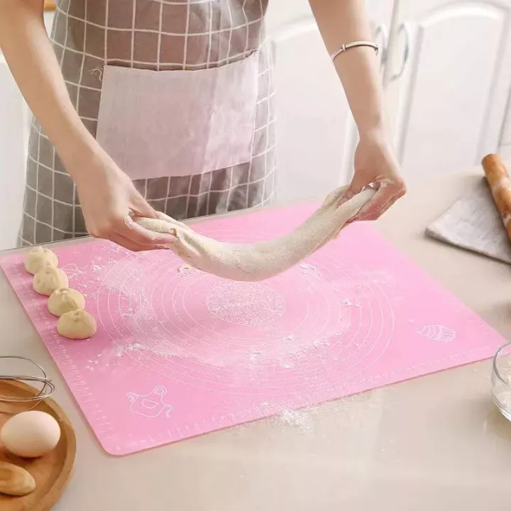 Silicone Baking Roti Mat With Measurements Heat Resistant | Non Stick Flour Rolling Mat | Baking Kneading Dough Pad (Random Color) View Gallery - Pakistan