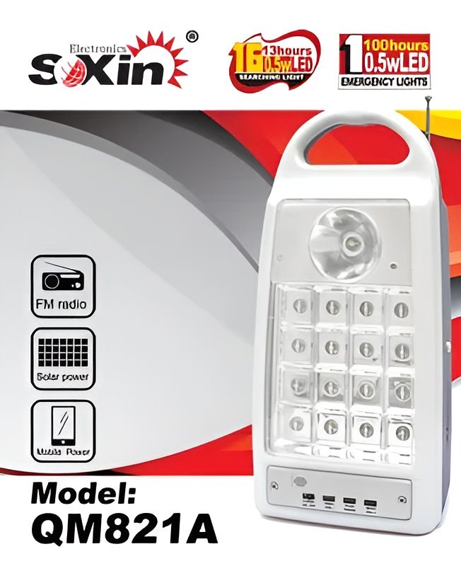 Multifunction Rechargeable Emergency Light (QM821A)  (Random color) View Gallery - Pakistan