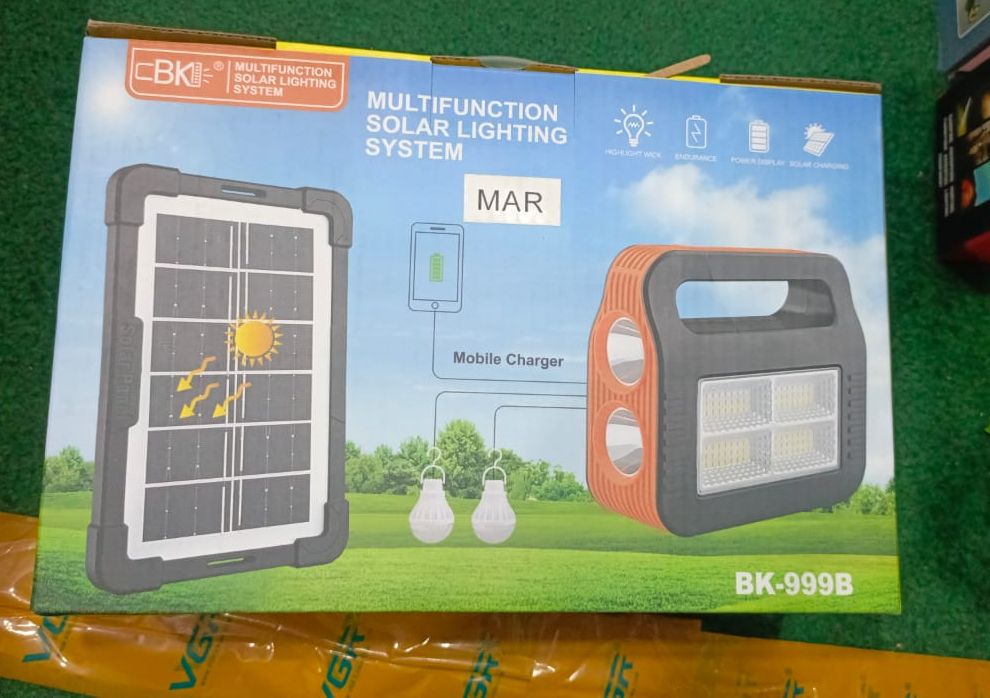 Solar Powered Light System Flashlight, Emergency Mobile Power Bank, Wireless Power Supply System for Travel Camping hiking (random color) View Gallery - Pakistan