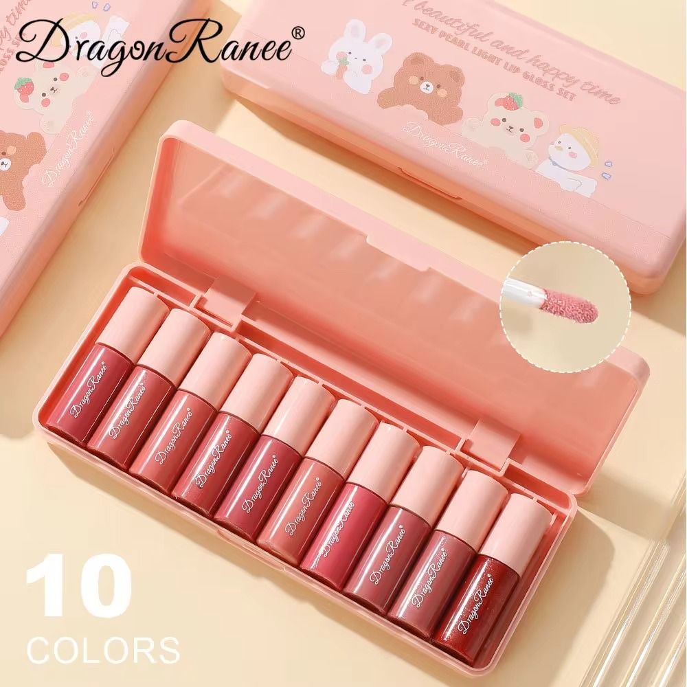 (10 Lipglosses) Dragon Ranee Lipglosses Korean Lip Gloss View Gallery - Pakistan