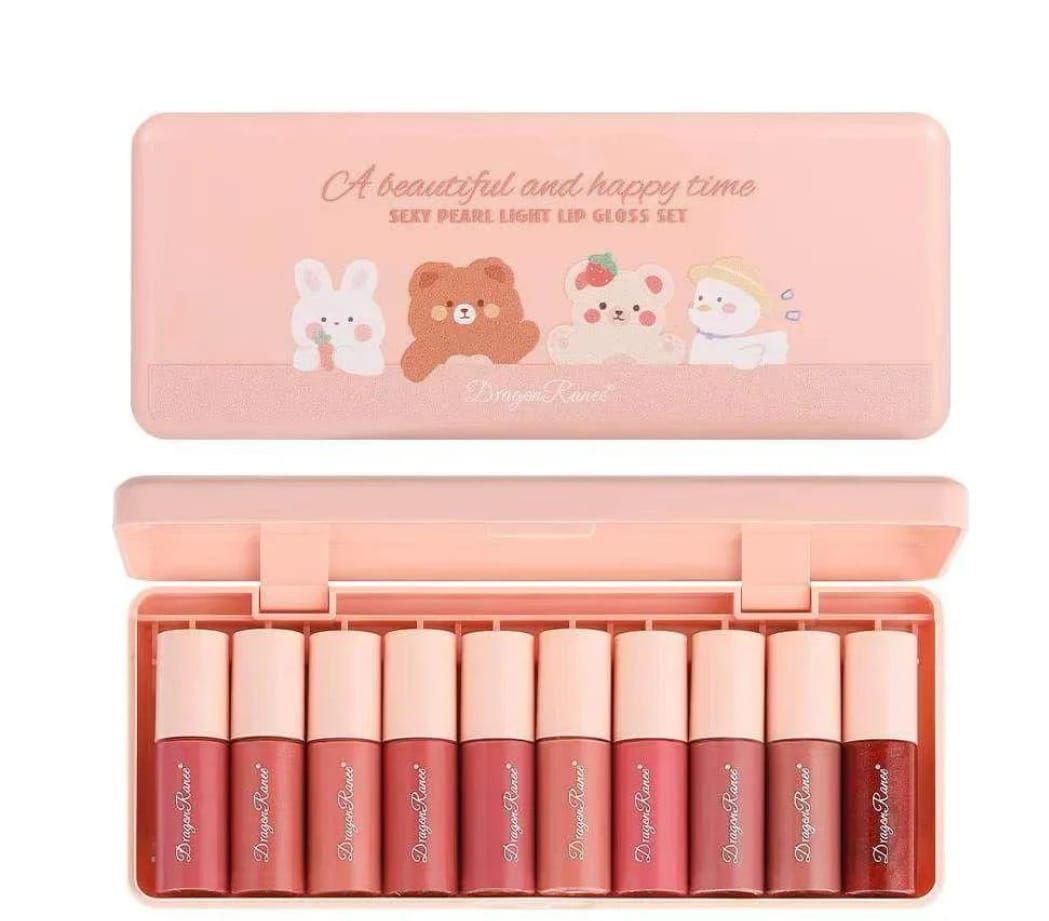 (10 Lipglosses) Dragon Ranee Lipglosses Korean Lip Gloss View Gallery - Pakistan