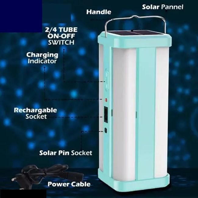 SOLAR RECHARGEABLE LANTERN Light BEST EMERGENCY Flash LIGHT FOR HOME &amp; OUTDOOR - HG-1664 (random color) View Gallery - Pakistan