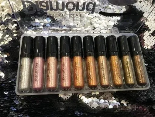(Pack Of 10) Heng Fang Shine Diamond Glitter Eyeshadow View Gallery - Pakistan