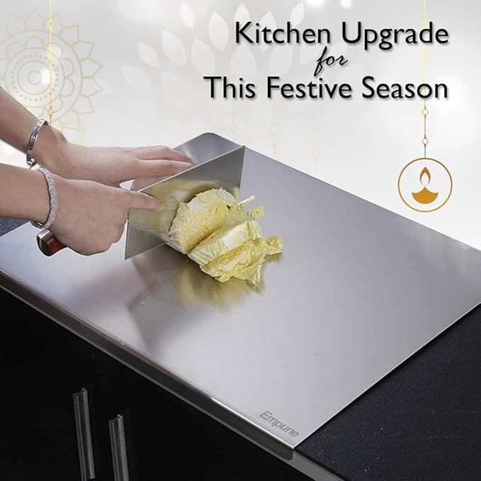 Stainless Steel Cutting Board! 🔪✨   Durable, hygienic, and easy to clean—perfect for all your chopping needs. A must-have for any chef! - Size: 41x33Cm View Gallery - Pakistan