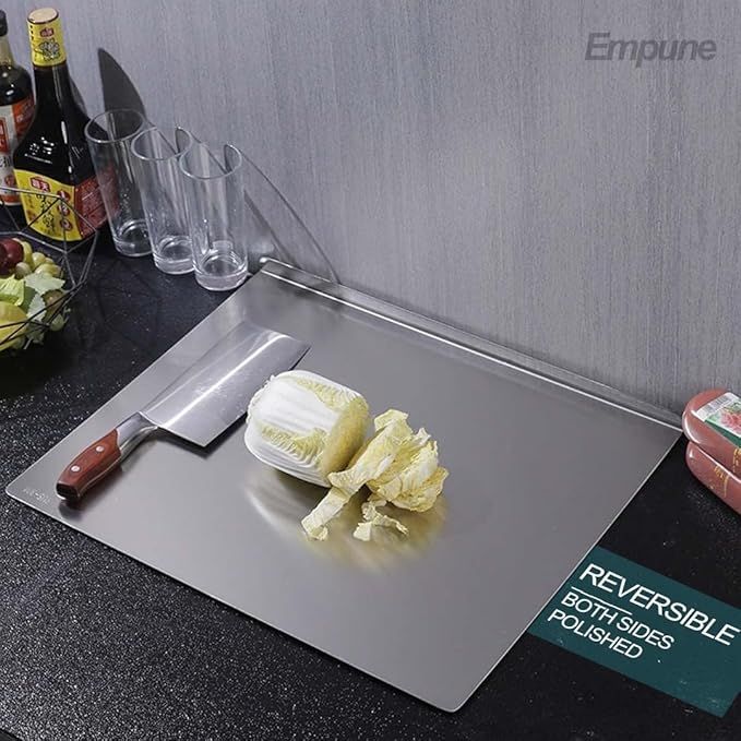 Stainless Steel Cutting Board! 🔪✨   Durable, hygienic, and easy to clean—perfect for all your chopping needs. A must-have for any chef! - Size: 41x33Cm View Gallery - Pakistan