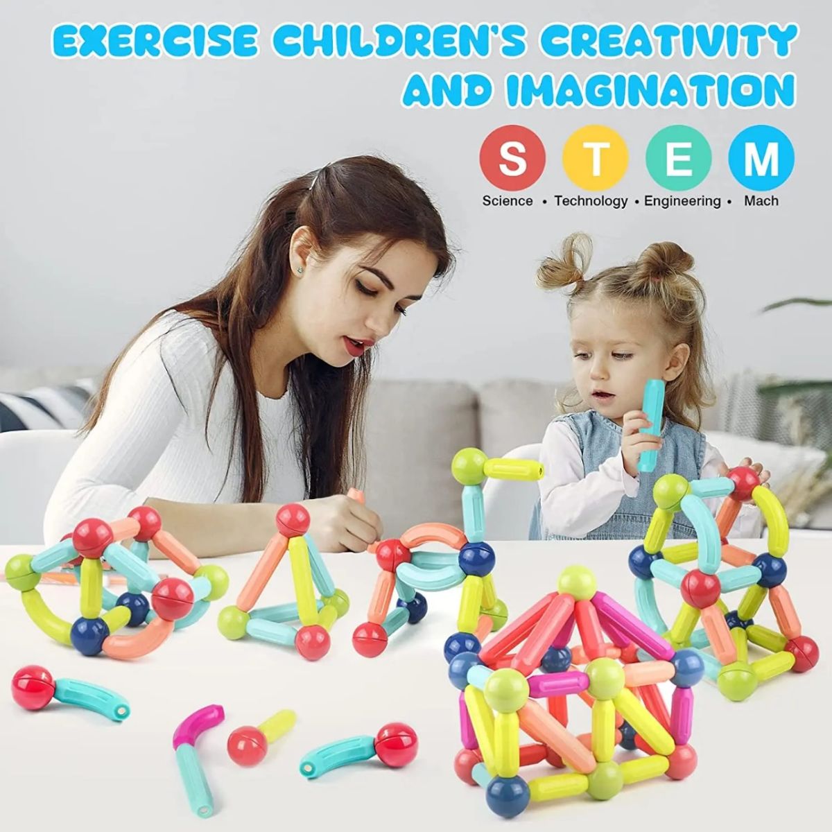 25 pcs Magnetic Blocks Toy for Kids | Magnetic bar blocks  Educational and Stimulating Magnetic Toy for Kids View Gallery - Pakistan