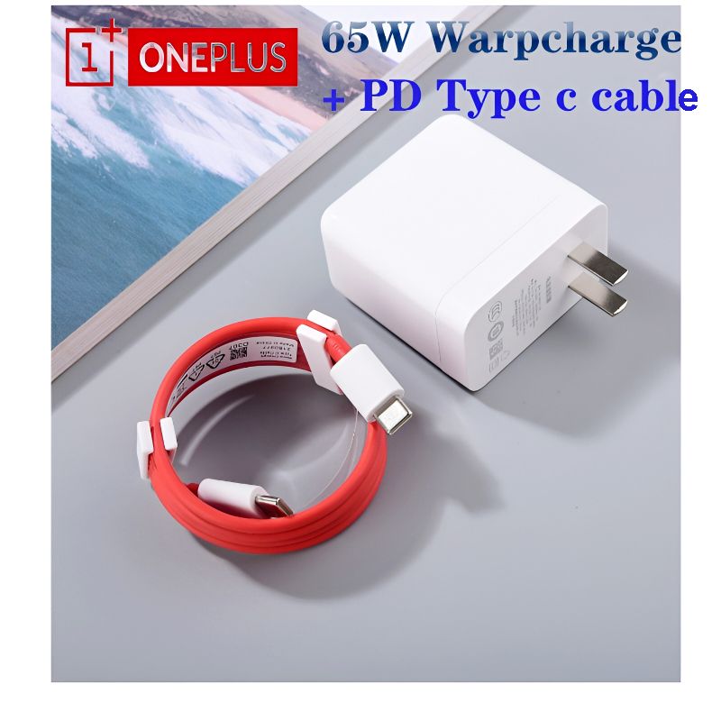 OnePlus 65W Warp Charge Power Adapter with Type-C to Type-C Fast Charging Cable View Gallery - Pakistan