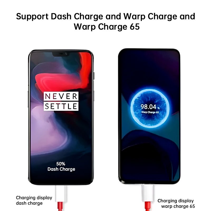 OnePlus 65W Warp Charge Power Adapter with Type-C to Type-C Fast Charging Cable View Gallery - Pakistan