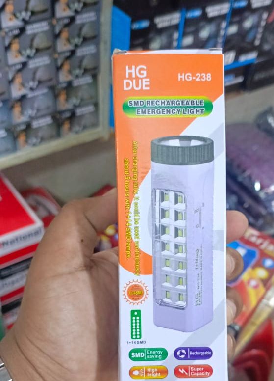 Rechargeable SMD FlashLight, HG-238, High quality, durable Study Torch Lamp Light, Long range View Gallery - Pakistan