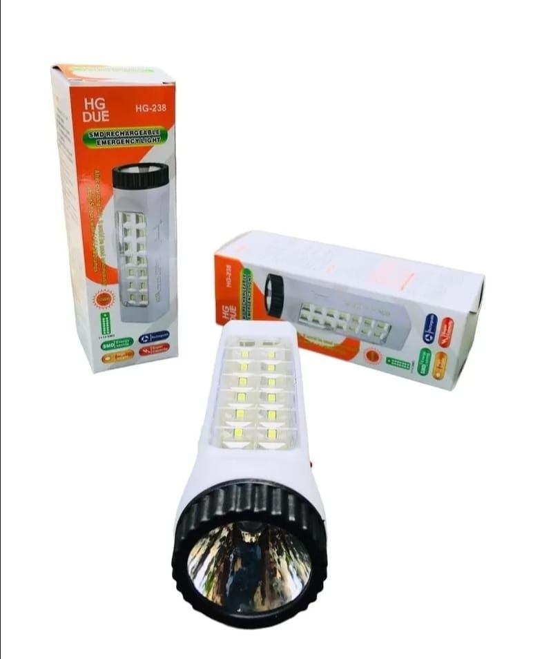 Rechargeable SMD FlashLight, HG-238, High quality, durable Study Torch Lamp Light, Long range View Gallery - Pakistan