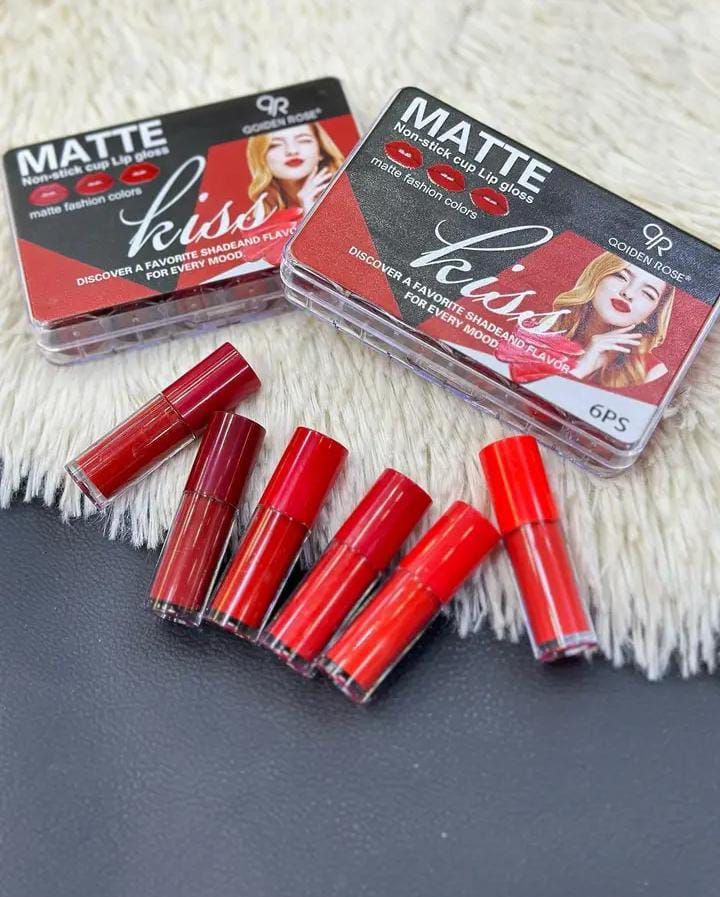(pack of 6 )  Qoiden Rose Kiss Matte Lip Gloss View Gallery - Pakistan
