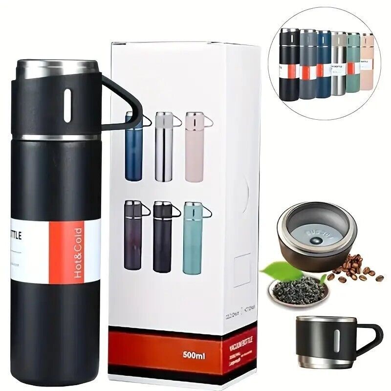 Stainless Steel 500ml Hot &amp;amp; Cool Water Bottle (500 ml) (Random color)