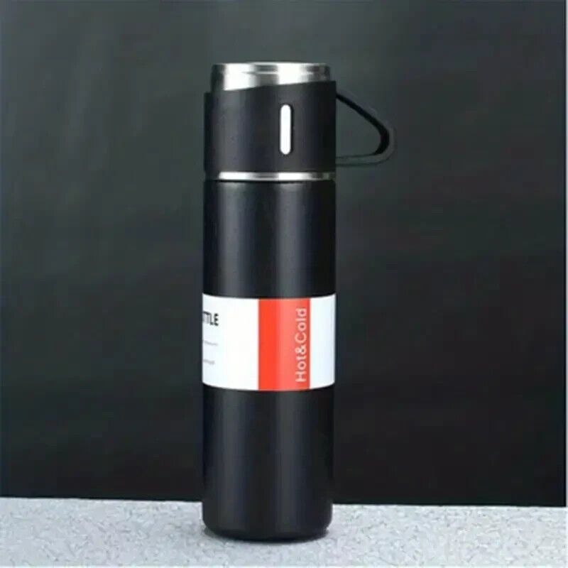 Stainless Steel 500ml Hot &amp; Cool Water Bottle (500 ml) (Random color) View Gallery - Pakistan