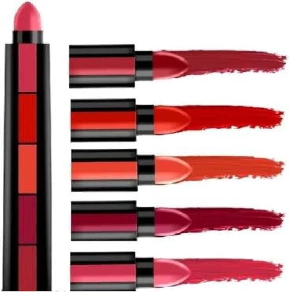 ( pack of 2 ) 5-in-1 Lipstick  | Five Shades In One| Long Lasting, Matte Finish| View Gallery - Pakistan