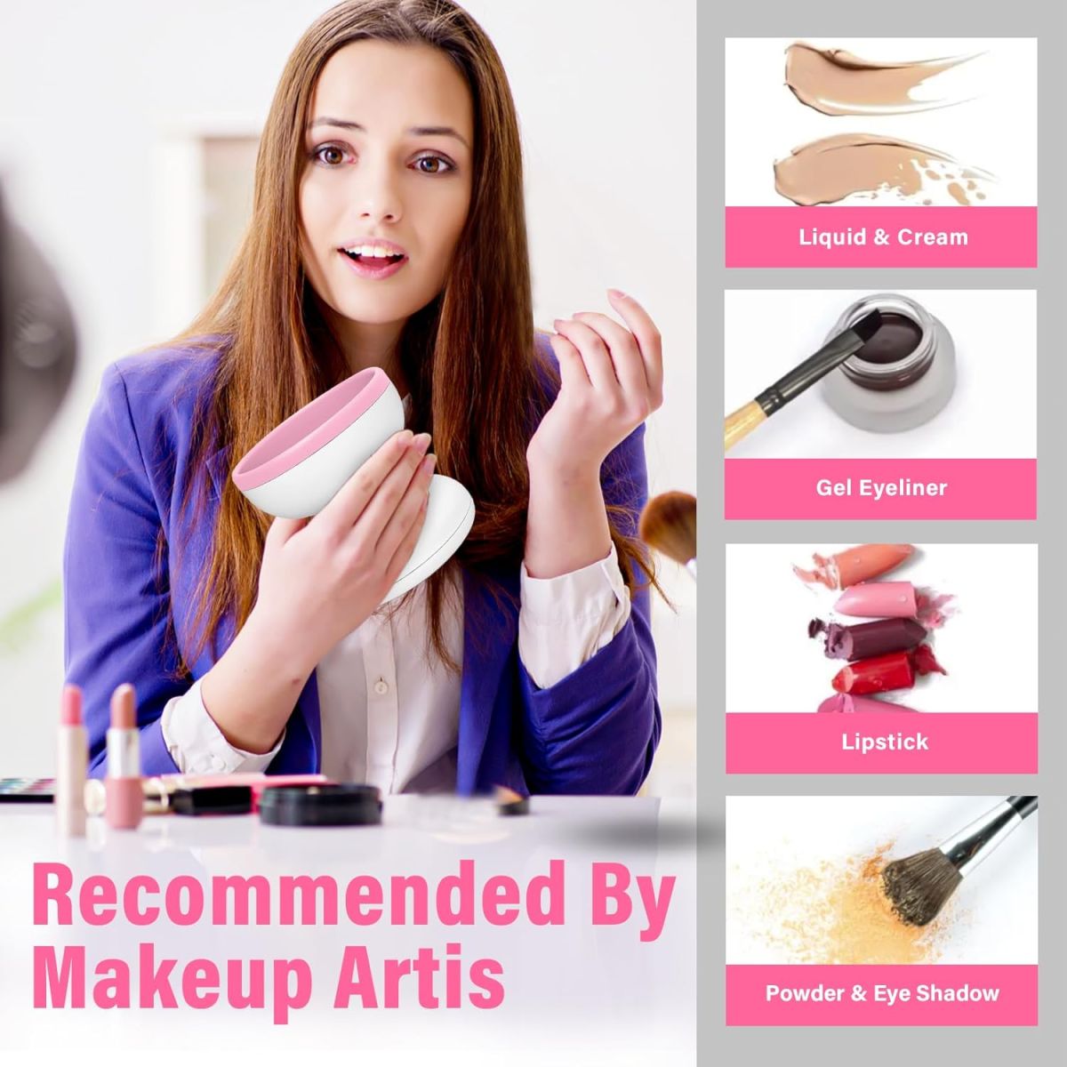 Makeup Brush Cleaner Machine, Electric Makeup Brush Cleaner(random color) View Gallery - Pakistan