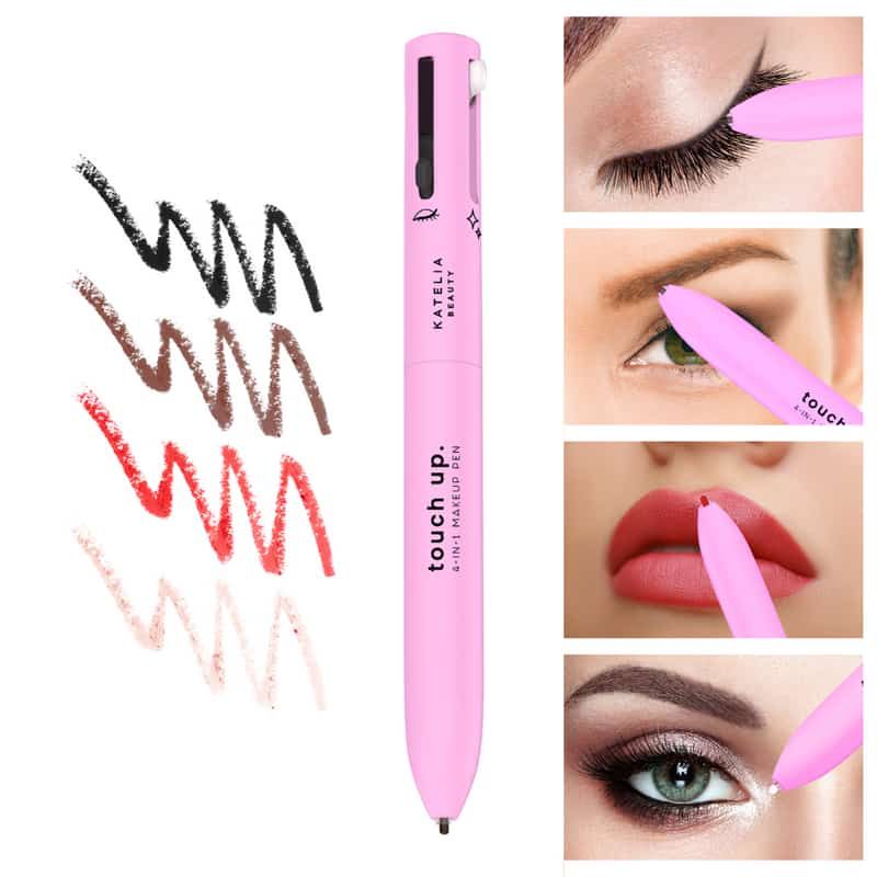 4 in 1 Waterproof Makeup Pen Eyebrow Pencil Long Lasting Easy Lip Color Liner Highlight Lying Silkworm Eyeliner Pen Makeup Tools (Random Color) View Gallery - Pakistan