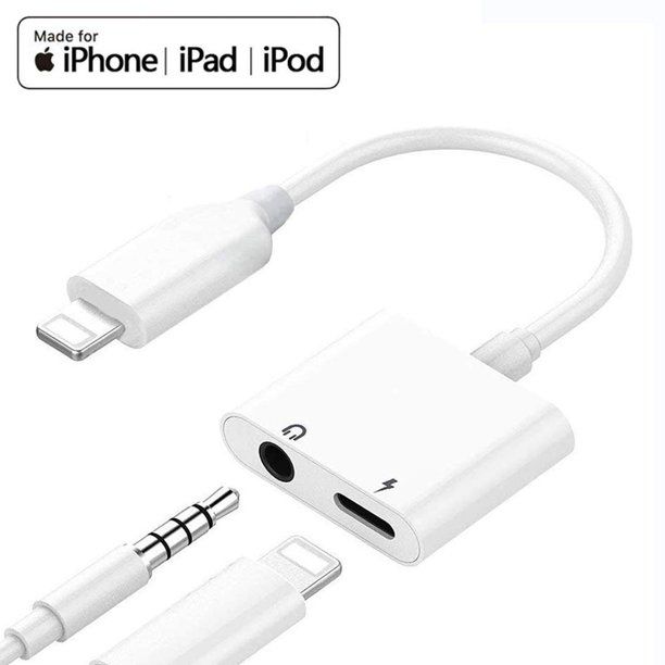 Apple iPhone Connector Lightning to 3.5mm Earphone Jack &amp;amp; Mobile Charging Jack
