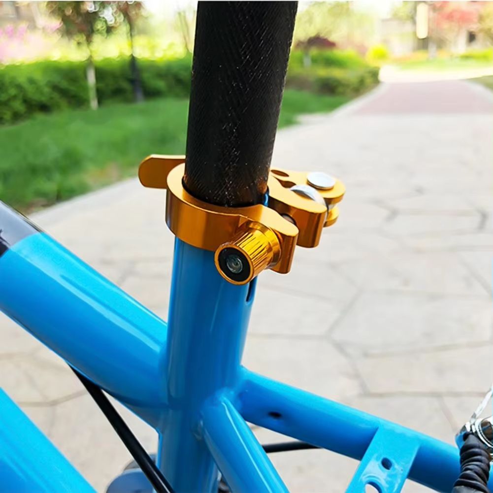 Bicycle Seat Post Clamp | Bike Seat Rod Lock (black) View Gallery - Pakistan