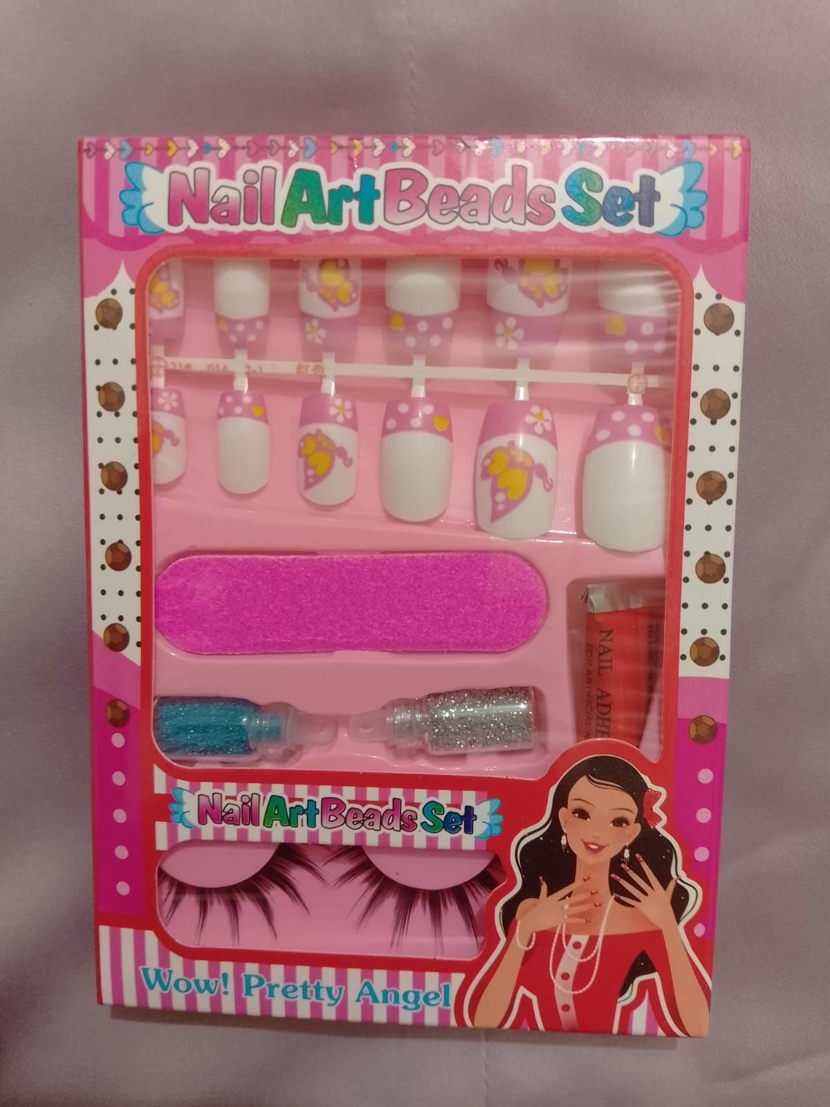 Kids Eyelashes &amp; Nail Art Set View Gallery - Pakistan