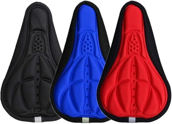 Bicycle Saddle Seat Cover  Soft GEL Foam Pad Padded Breathable Non-slip (Random color) View Gallery - Pakistan